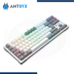 TECLADO ANTRYX MK840L TKL MECANICO WHITE GRAY SWITCH BLUE ESPAÑOL (PN:AMK-CS840LWGBL-SP) - Imagen 3
