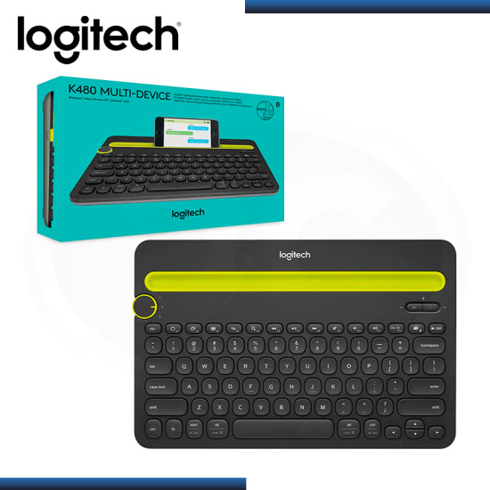 TECLADO LOGITECH K480 BLACK MULTIDISPOSITIVO CONEXIÓN BLUETOOTH «OPEN BOX»