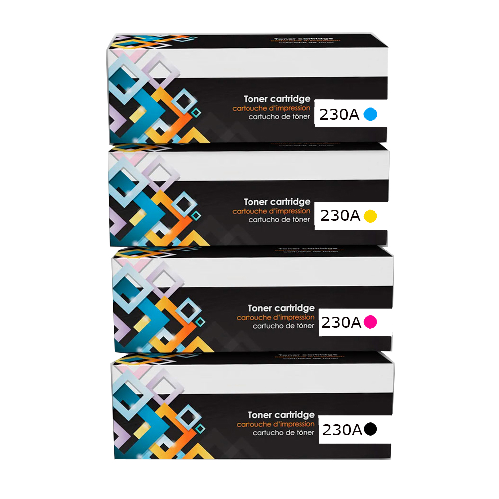 Kit de Toner HP Compatible 230A CYMK 4203, MFP 4303 con CHIP